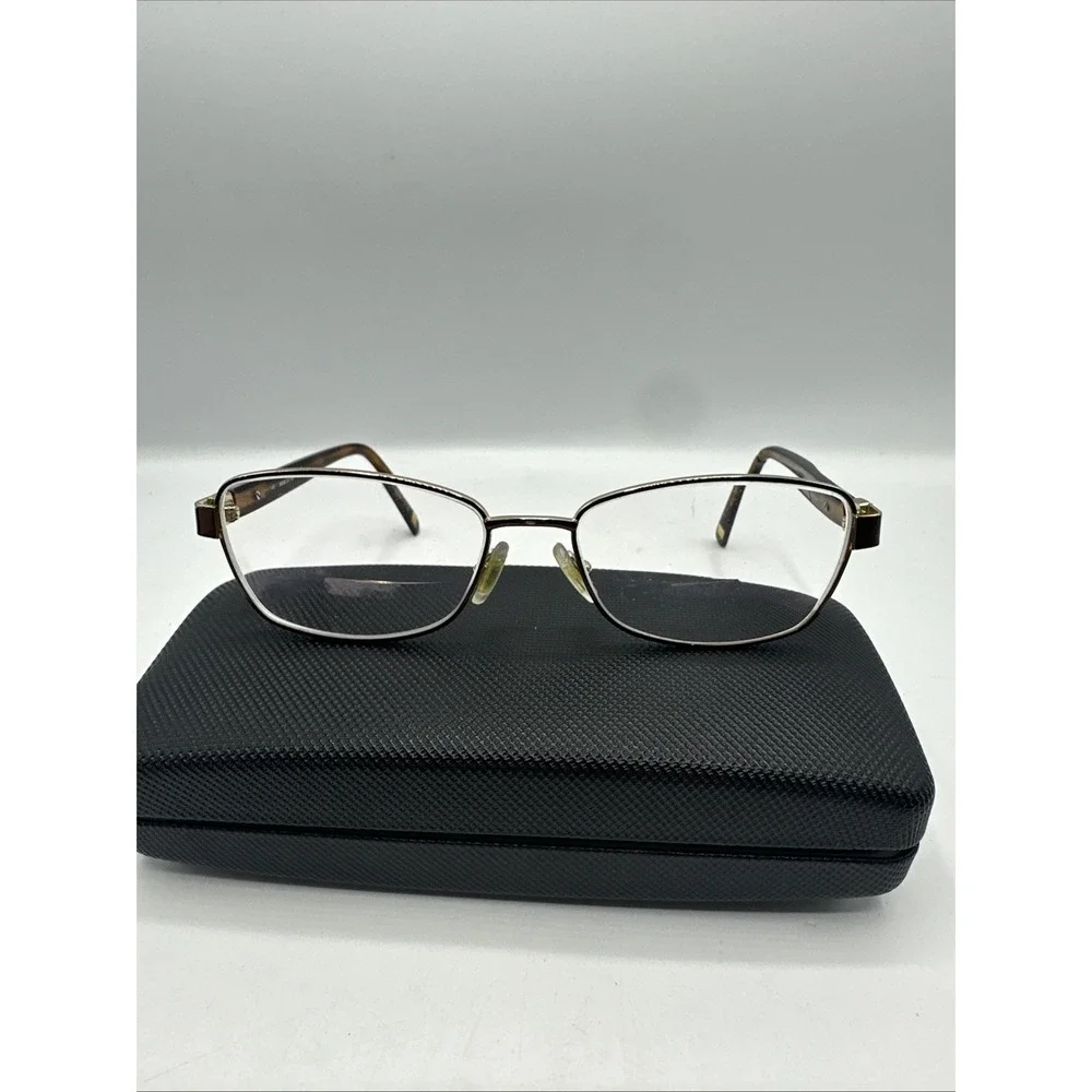 Marchon NYC Eyeglasses Frame M-4003 210 Women Brown Rectangle Full Rim 54-16-140